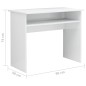 vidaXL Escritorio de madera contrachapada blanco brillo 90x50x74 cm vidaXL Escritorio de madera contrachapada blanco brillo 90x50x74 cm
