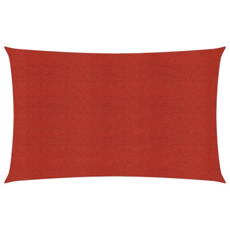 vidaXL Toldo de vela HDPE rojo 160 g/m² 2x4 m