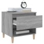 vidaXL Mesita de noche madera contrachapada gris Sonoma 50x46x50 cm vidaXL Mesita de noche madera contrachapada gris Sonoma 50x46x50 cm