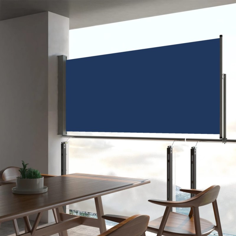 vidaXL Toldo lateral retráctil de jardín azul 60x300 cm vidaXL Toldo lateral retráctil de jardín azul 60x300 cm