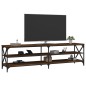 vidaXL Mueble de TV madera contrachapada roble marrón 180x40x50 cm vidaXL Mueble de TV madera contrachapada roble marrón 180x40x50 cm