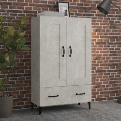 vidaXL Aparador de madera contrachapada gris hormigón 70x31x115 cm
