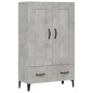 vidaXL Aparador de madera contrachapada gris hormigón 70x31x115 cm vidaXL Aparador de madera contrachapada gris hormigón 70x31x115 cm