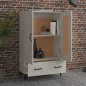 vidaXL Aparador de madera contrachapada gris hormigón 70x31x115 cm vidaXL Aparador de madera contrachapada gris hormigón 70x31x115 cm