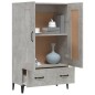 vidaXL Aparador de madera contrachapada gris hormigón 70x31x115 cm vidaXL Aparador de madera contrachapada gris hormigón 70x31x115 cm