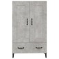 vidaXL Aparador de madera contrachapada gris hormigón 70x31x115 cm vidaXL Aparador de madera contrachapada gris hormigón 70x31x115 cm