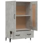 vidaXL Aparador de madera contrachapada gris hormigón 70x31x115 cm vidaXL Aparador de madera contrachapada gris hormigón 70x31x115 cm