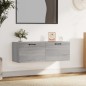 vidaXL Armario pared madera contrachapada gris Sonoma 100x36,5x35 cm vidaXL Armario pared madera contrachapada gris Sonoma 100x36,5x35 cm