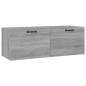 vidaXL Armario pared madera contrachapada gris Sonoma 100x36,5x35 cm vidaXL Armario pared madera contrachapada gris Sonoma 100x36,5x35 cm