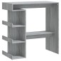 vidaXL Mesa bar estante almacenaje gris Sonoma 100x50x101,5 cm vidaXL Mesa bar estante almacenaje gris Sonoma 100x50x101,5 cm