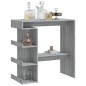 vidaXL Mesa bar estante almacenaje gris Sonoma 100x50x101,5 cm vidaXL Mesa bar estante almacenaje gris Sonoma 100x50x101,5 cm