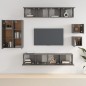 vidaXL Set de muebles para TV 8 piezas madera contrachapada negro vidaXL Set de muebles para TV 8 piezas madera contrachapada negro
