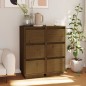 vidaXL Aparador 2 uds madera maciza de pino marrón miel 32x34x75 cm vidaXL Aparador 2 uds madera maciza de pino marrón miel 32x34x75 cm