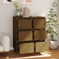 vidaXL Aparador 2 uds madera maciza de pino marrón miel 32x34x75 cm vidaXL Aparador 2 uds madera maciza de pino marrón miel 32x34x75 cm