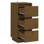 vidaXL Aparador 2 uds madera maciza de pino marrón miel 32x34x75 cm vidaXL Aparador 2 uds madera maciza de pino marrón miel 32x34x75 cm