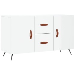 vidaXL Aparador de madera de ingeniería blanco brillante 100x36x60 cm