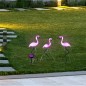 HI Lámpara solar LED de jardín forma de flamenco 3 unidades HI Lámpara solar LED de jardín forma de flamenco 3 unidades