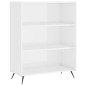 vidaXL Estantería madera de ingeniería blanco brillo 69,5x32,5x90 cm vidaXL Estantería madera de ingeniería blanco brillo 69,5x32,5x90 cm