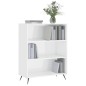 vidaXL Estantería madera de ingeniería blanco brillo 69,5x32,5x90 cm vidaXL Estantería madera de ingeniería blanco brillo 69,5x32,5x90 cm