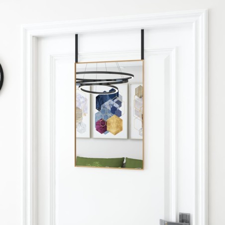 vidaXL Espejo de puerta cristal y aluminio dorado 40x60 cm