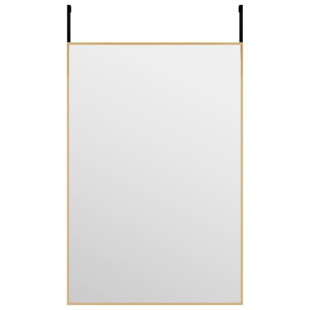 vidaXL Espejo de puerta cristal y aluminio dorado 40x60 cm