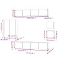 vidaXL Set de muebles para TV 8 piezas madera contrachapada negro vidaXL Set de muebles para TV 8 piezas madera contrachapada negro