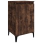 vidaXL Mesita de noche madera contrachapada roble ahumado 40x35x70 cm vidaXL Mesita de noche madera contrachapada roble ahumado 40x35x70 cm