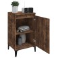 vidaXL Mesita de noche madera contrachapada roble ahumado 40x35x70 cm vidaXL Mesita de noche madera contrachapada roble ahumado 40x35x70 cm