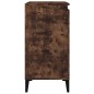 vidaXL Mesita de noche madera contrachapada roble ahumado 40x35x70 cm vidaXL Mesita de noche madera contrachapada roble ahumado 40x35x70 cm