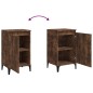 vidaXL Mesita de noche madera contrachapada roble ahumado 40x35x70 cm vidaXL Mesita de noche madera contrachapada roble ahumado 40x35x70 cm