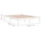 vidaXL Estructura de cama madera maciza blanca King Size 150x200 cm vidaXL Estructura de cama madera maciza blanca King Size 150x200 cm