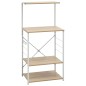 vidaXL Armario microondas madera ingeniería blanco roble 60x39,6x123cm vidaXL Armario microondas madera ingeniería blanco roble 60x39,6x123cm