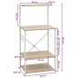 vidaXL Armario microondas madera ingeniería blanco roble 60x39,6x123cm vidaXL Armario microondas madera ingeniería blanco roble 60x39,6x123cm