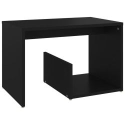 vidaXL Mesa auxiliar de madera contrachapada negro 59x36x38 cm