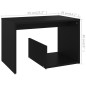 vidaXL Mesa auxiliar de madera contrachapada negro 59x36x38 cm vidaXL Mesa auxiliar de madera contrachapada negro 59x36x38 cm