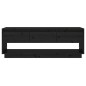 vidaXL Mueble de TV de madera maciza de pino negro 110,5x34x40 cm