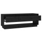 vidaXL Mueble de TV de madera maciza de pino negro 110,5x34x40 cm