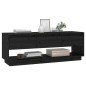 vidaXL Mueble de TV de madera maciza de pino negro 110,5x34x40 cm