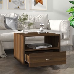 vidaXL Mesa de centro madera de ingeniería marrón roble 55x55x40 cm