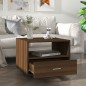 vidaXL Mesa de centro madera de ingeniería marrón roble 55x55x40 cm