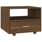 vidaXL Mesa de centro madera de ingeniería marrón roble 55x55x40 cm