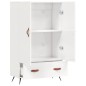 vidaXL Aparador alto madera de ingeniería blanco brillo 69,5x31x115 cm