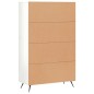 vidaXL Aparador alto madera de ingeniería blanco brillo 69,5x31x115 cm