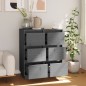 vidaXL Aparador 2 uds madera maciza de pino gris 32x34x75 cm vidaXL Aparador 2 uds madera maciza de pino gris 32x34x75 cm