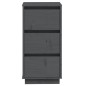 vidaXL Aparador 2 uds madera maciza de pino gris 32x34x75 cm vidaXL Aparador 2 uds madera maciza de pino gris 32x34x75 cm