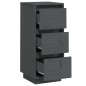 vidaXL Aparador 2 uds madera maciza de pino gris 32x34x75 cm vidaXL Aparador 2 uds madera maciza de pino gris 32x34x75 cm
