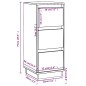 vidaXL Aparador 2 uds madera maciza de pino gris 32x34x75 cm vidaXL Aparador 2 uds madera maciza de pino gris 32x34x75 cm
