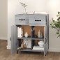vidaXL Aparador de madera de ingeniería gris Sonoma 69,5x34x90 cm