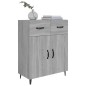 vidaXL Aparador de madera de ingeniería gris Sonoma 69,5x34x90 cm