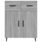 vidaXL Aparador de madera de ingeniería gris Sonoma 69,5x34x90 cm